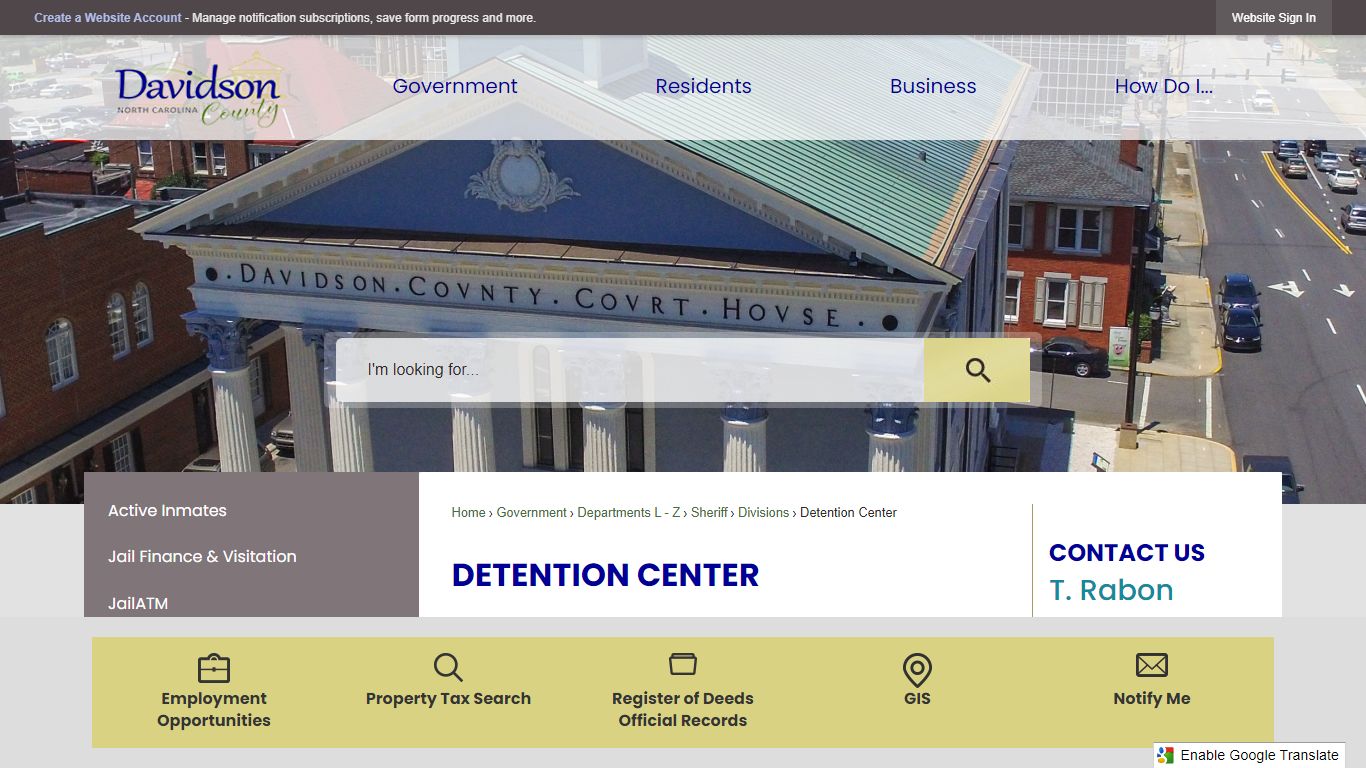 Detention Center | Davidson County, NC